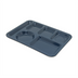 Thumbnail image #1 for Carlisle Left-Handed 6-Compartment Rectangular Melamine Compartment Tray, 14 x 10 Inches, Café Blue
