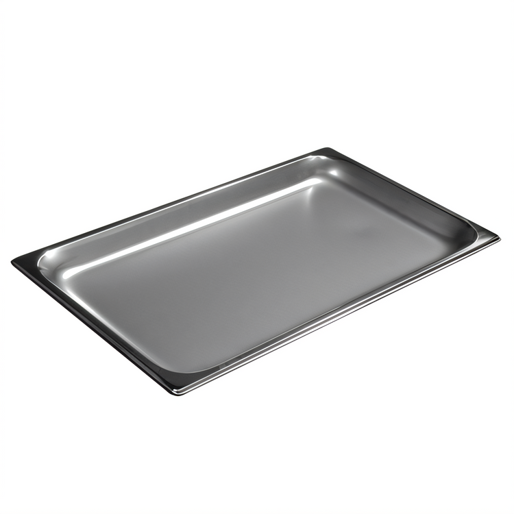 Product image #1 for DuraPan Full-Size Solid Hotel Pan, 1 Inch Deep, 4.2 Qt, 18/8 Stainless Steel