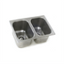 Thumbnail image #1 for Eagle Group Two-Compartment Self-Rimming Drop-In Sink, 12 x 14 x 9-1/2 Inch Bowls, No Deck
