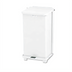 Thumbnail image #1 for Defenders 13 Gallon White Square Step Can with Retainer Band and Plastic Liner