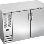 Thumbnail image #1 for Beverage Air BBN48HC-F-S 48-Inch Stainless Steel Back Bar Refrigerator, 2 Solid Doors, 12.56 Cu. Ft., Self-Contained R290
