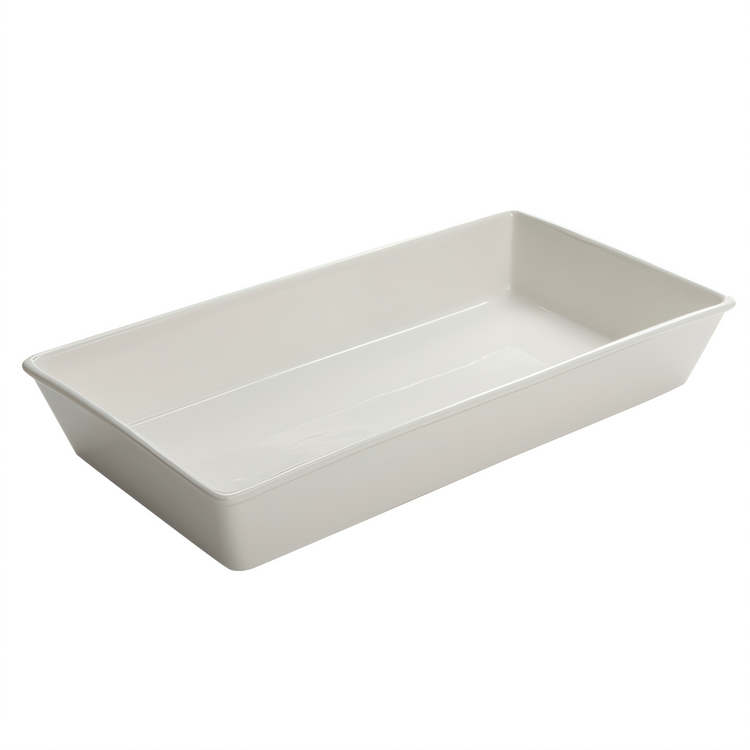 Product image #1 for American Metalcraft Rectangular Porcelain Bowl, 144 oz., 17-3/4 x 9-3/4 x 2-3/4 Inches, White