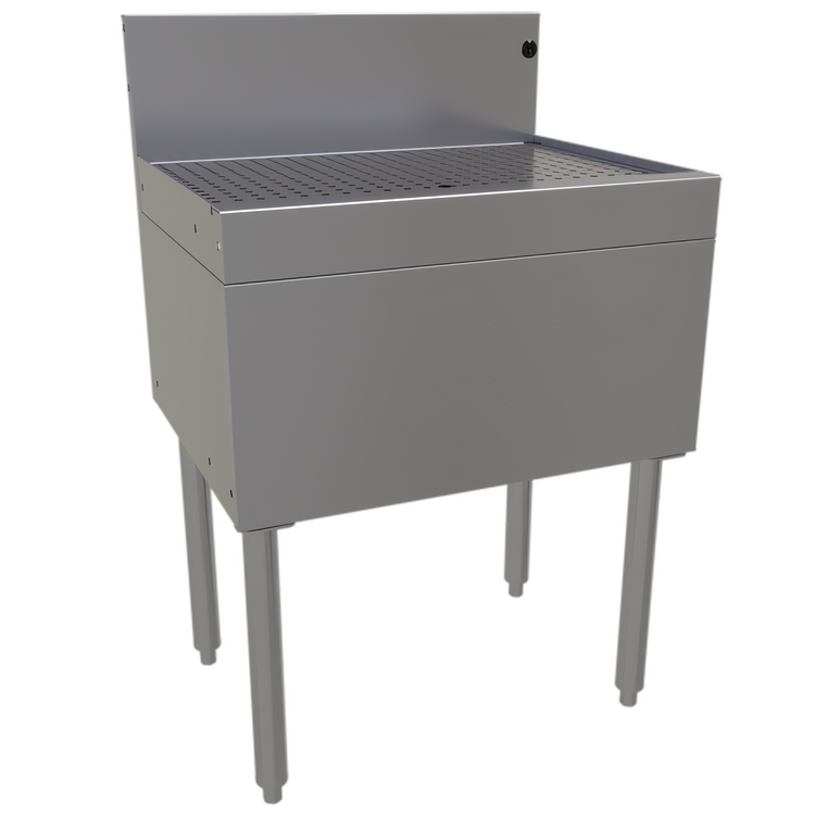 Product image #1 for Glastender Freestanding Underbar Drainboard, 24 Inch x 19 Inch, Stainless Steel