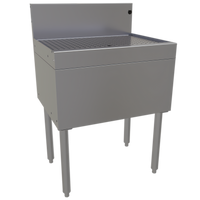 Glastender Freestanding Underbar Drainboard, 24 Inch x 19 Inch, Stainless Steel