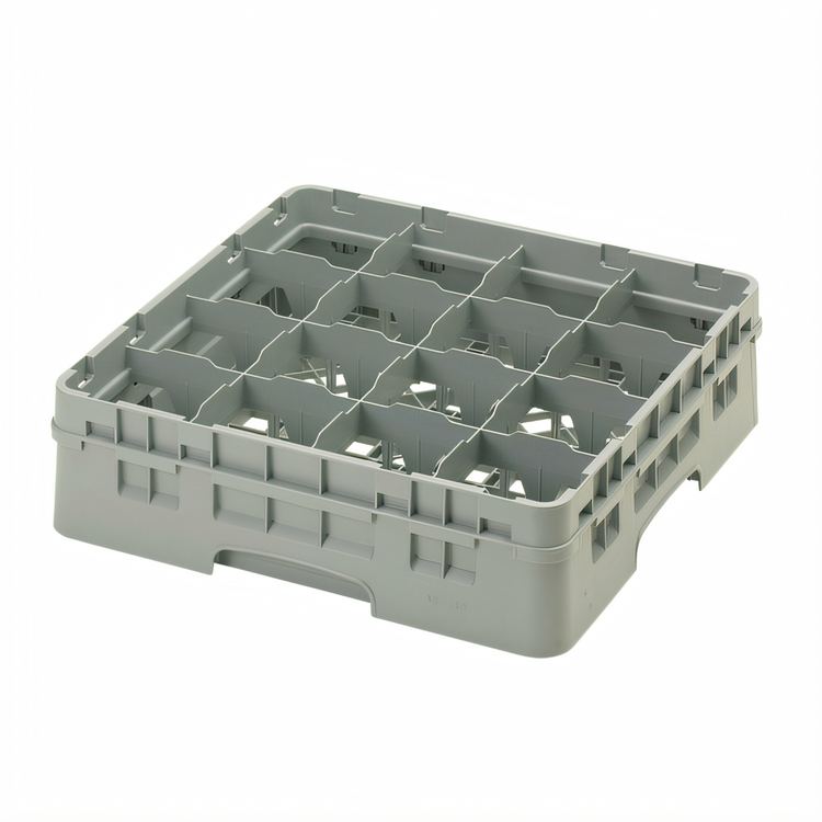 Product image #2 for Cambro Camrack Full-Size 16-Compartment Glass Rack, Soft Gray