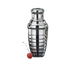 Thumbnail image #1 for American Metalcraft Beehive 3-Piece Stainless Steel Cocktail Shaker, 8 oz., Mirror Finish
