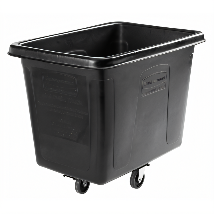 Product image #1 for Rubbermaid Commercial Executive Mobile Cube Truck Prep Cart, 16 Cu. Ft., Black