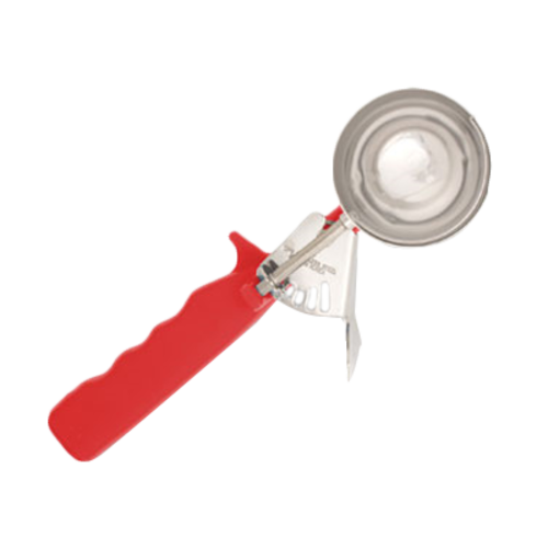 Product image #1 for Crestware #24 Deluxe Portion Disher with Thumb Lever and Red Ergonomic Handle