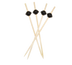 Thumbnail image #1 for Black Diamond-Shaped Wood Ball Pick, 25 per Pack, 100 Packs per Case