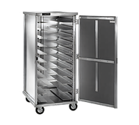 Cres Cor Mobile Enclosed Non-Insulated Pan Rack Cabinet with 11 Universal Angle Pan Slide Sets