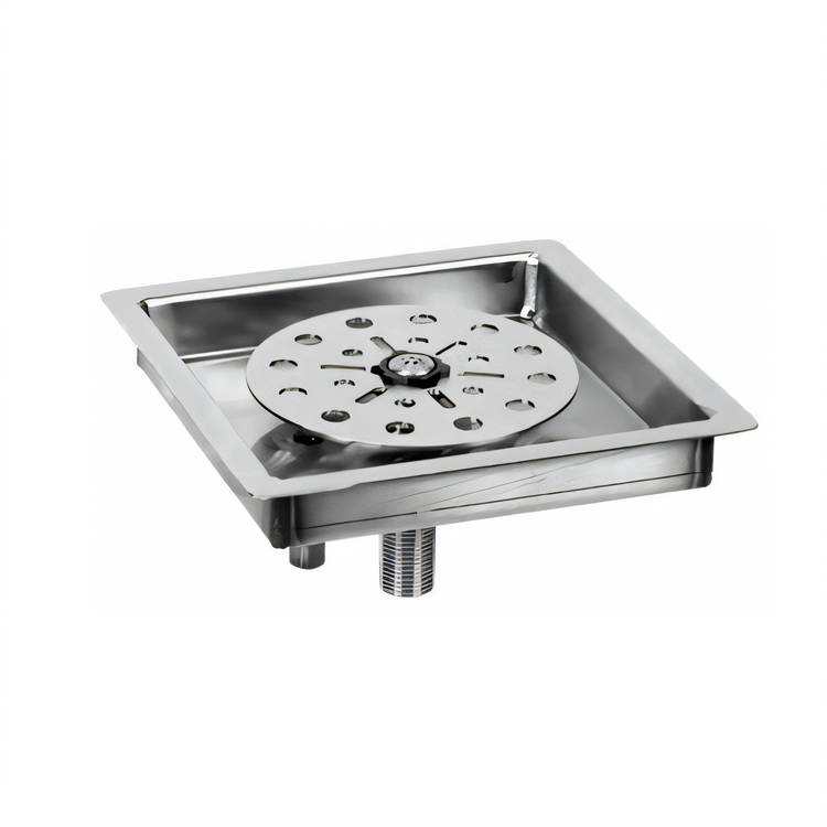 Product image #1 for Glastender 7-Inch Square Drop-In Rinser Faucet Drain Tray, Stainless Steel