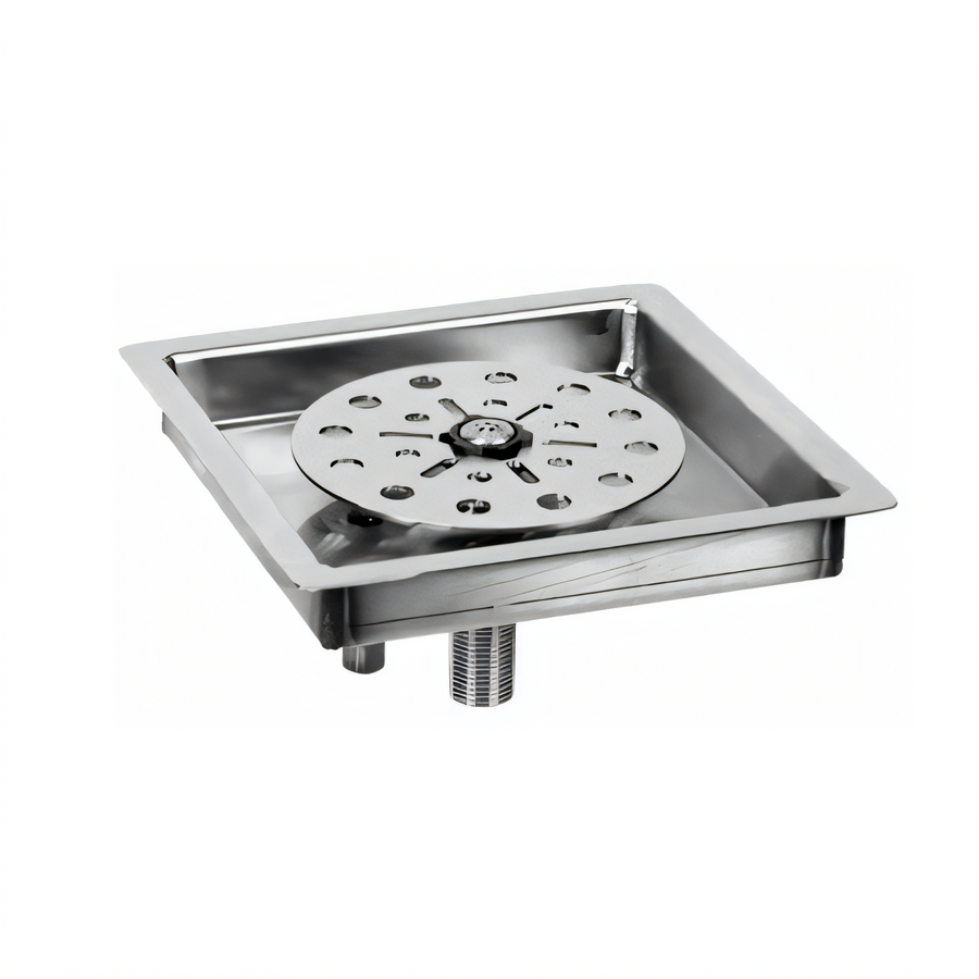 Product image #1 for Glastender 7-Inch Square Drop-In Rinser Faucet Drain Tray, Stainless Steel