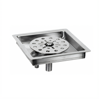 Glastender 7-Inch Square Drop-In Rinser Faucet Drain Tray, Stainless Steel