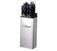 Edlund KR-50A Color-Coded Stainless Steel Knife Rack Master Pack, 12-Inch Skirt, Set of 6