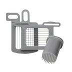 Thumbnail image #1 for Dynamic USA AC065 Commercial Food Processor Replacement Grid Set, 3/32-Inch (2.4 x 2.4 mm), Grey, with Pusher