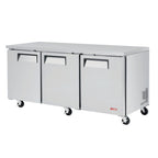 Thumbnail image #1 for Turbo Air E-line EUR-72-N-V Three-Section Undercounter Refrigerator with Solid Doors, 18.8 Cu. Ft.