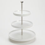 Thumbnail image #2 for American Metalcraft LFTTSW17 Round White Melamine Tiered Buffet Stand, 17-1/2-Inch High Case of 4