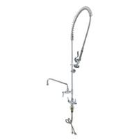 EasyInstall Single Hole Deck-Mount Pre-Rinse Unit with 12-Inch Swing Add-On Faucet and 44-Inch Hose