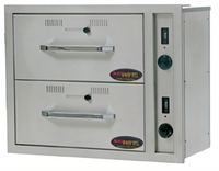 RedHots Built-In Two-Drawer Warming Drawer, Stainless Steel, 240V, Holds 2 12 x 20 x 6 Pans