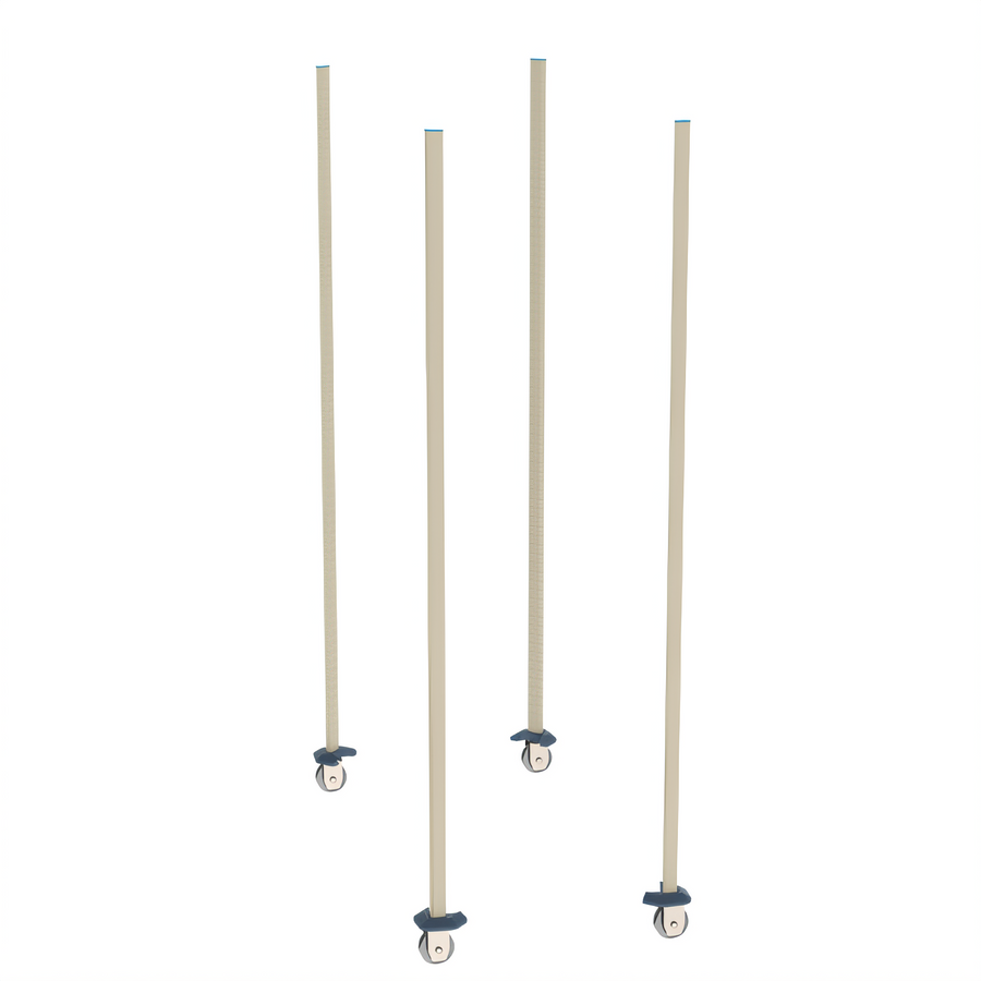 Product image #1 for MetroMax Q qwikTRAK Mobile Track Shelving Unit Kit with Casters, Bumpers, and 74-Inch Posts