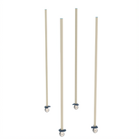 MetroMax Q qwikTRAK Mobile Track Shelving Unit Kit with Casters, Bumpers, and 74-Inch Posts