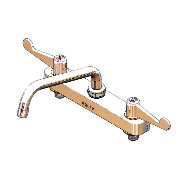 Product image #1 for Equip 8-Inch Deck Mount Workboard Mixing Faucet with 8-Inch Swivel Swing Nozzle and Wrist Handles