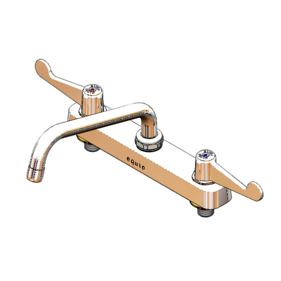 Product image #1 for Equip 8-Inch Deck Mount Workboard Mixing Faucet with 8-Inch Swivel Swing Nozzle and Wrist Handles