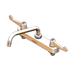 Thumbnail image #1 for Equip 8-Inch Deck Mount Workboard Mixing Faucet with 8-Inch Swivel Swing Nozzle and Wrist Handles