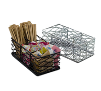 Birdnest Black Wire Coffee Caddy, 8-1/2 x 4-3/8 x 3-1/8 Inch