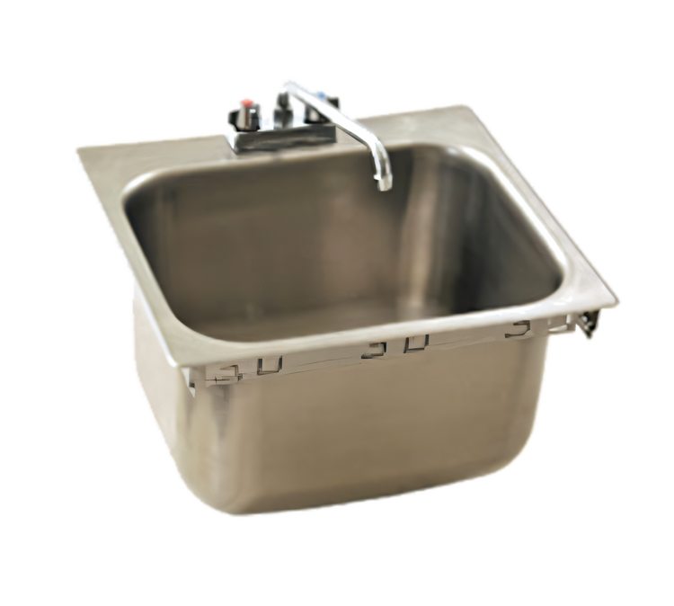 Product image #1 for Eagle Group Self-Rimming Drop-In Sink, Single Compartment, 20 x 16 x 13-1/2-Inch Bowl, 18/304 Stainless Steel, with Basket Drain