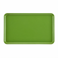 Cambro Camtray Rectangular High-Impact Fiberglass Serving Tray, 30 cm x 46 cm (11-13/16 in. x 18-1/8 in.), Limeade