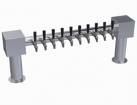 Krowne Hammer Head 10-Faucet Glycol-Cooled Countertop Beer Tower, Brushed Stainless Steel