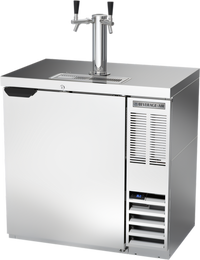 Beverage-Air DD36HC-S 36-Inch Direct Draw Draft Beer Cooler with Solid Door, Dual-Faucet Tower, and 1/2 Keg Capacity