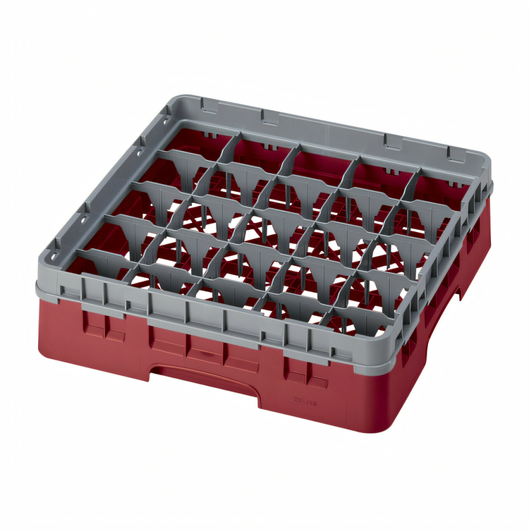 Product image #2 for Camrack® Full-Size 25-Compartment Glass Rack with Soft Gray Extender, Cranberry
