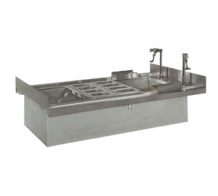Product image #1 for La Rosa 71-Inch Double-Service Drop-In Ice/Water/Cocktail Unit with 9-Inch Deep Stainless Steel Lined Bin