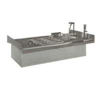 La Rosa 71-Inch Double-Service Drop-In Ice/Water/Cocktail Unit with 9-Inch Deep Stainless Steel Lined Bin