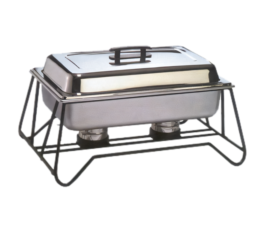 Product image #1 for American Metalcraft SCF2 Full-Size Stackable Black Wrought Iron Chafer Frame with 2 Fuel Holder Slots