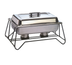 Thumbnail image #1 for American Metalcraft SCF2 Full-Size Stackable Black Wrought Iron Chafer Frame with 2 Fuel Holder Slots