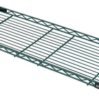 Thumbnail image #1 for Quantum 1260RCSP Cantilevered Wire Shelf, 60"W x 12"D, 1" Retaining Ledge, Green Epoxy Antimicrobial Finish, NSF