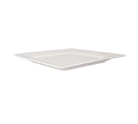 Crestware Quattro 10-Inch Square Wide Rim Fully Vitrified Ceramic Plate