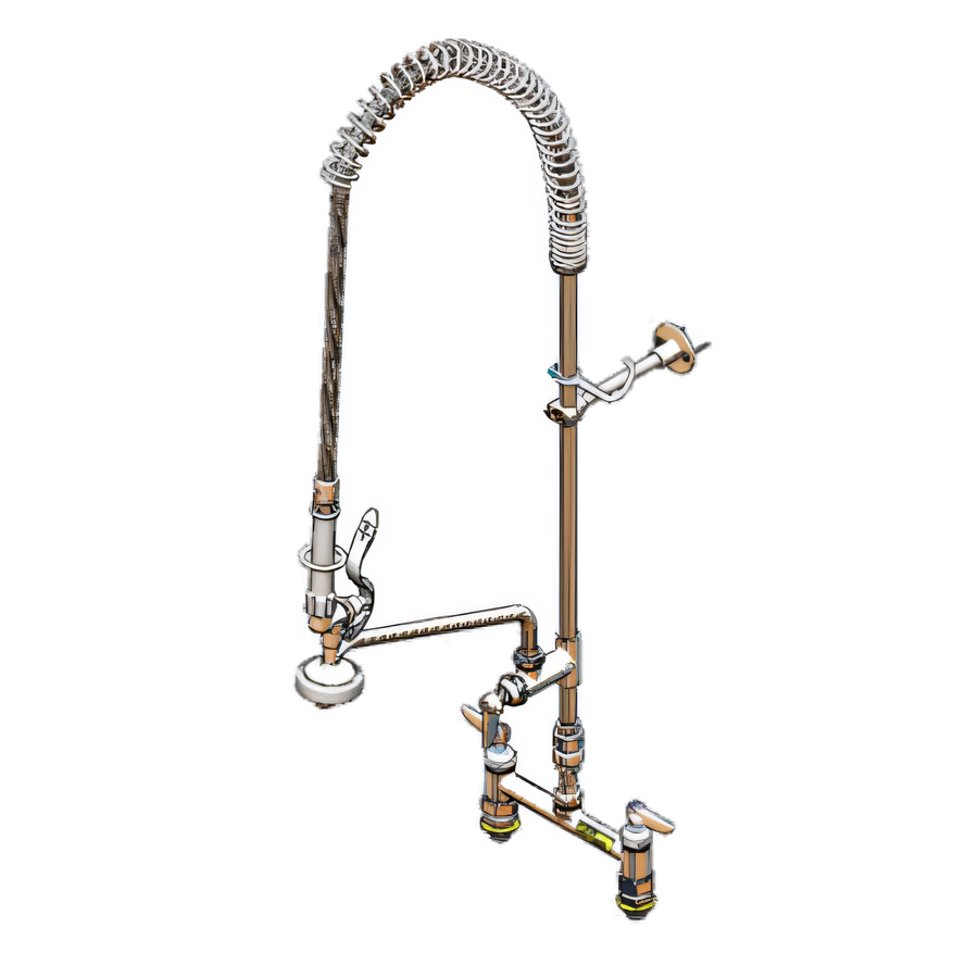 Product image #1 for EasyInstall Deck-Mount Pre-Rinse Unit with 12-Inch Swing Spout and Add-On Faucet