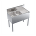 Thumbnail image #1 for Krowne Royal Series Two-Compartment Underbar Sink Unit with Right Drainboard, Swing-Spout Faucet, and 10-Inch Deep Bowls, 36 Inch x 19 Inch