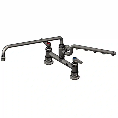 Product image #2 for EverSteel ULTRARINSE Stainless Steel 8-Inch Deck Mount Manual Mixing Faucet with 18-Inch Swing Nozzle and Swivel Spray Arm