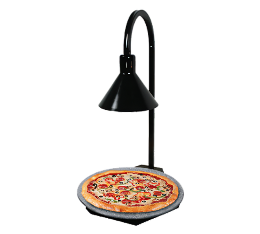 Product image #1 for Hatco Glo-Ray Round Heated Simulated Stone Warming Shelf with Decorative Lamp, 20-Inch Freestanding