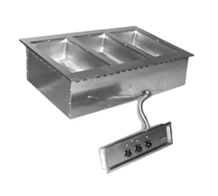 Product image #1 for Eagle Group SGDI-3-240T 3-Well Electric Drop-In Hot Food Well, Wet or Dry, Without Drain, 12 x 20 Pan Capacity, 240V
