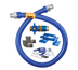 Thumbnail image #1 for Dormont Blue Hose 1 Inch ID 48 Inch Moveable Gas Connector Kit with Safety Quik Valve and Safety-Set Wheel Placement System