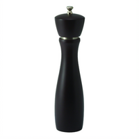 Winco Maestro Modern 10-Inch Beechwood Peppermill with Carbon Steel Grinder