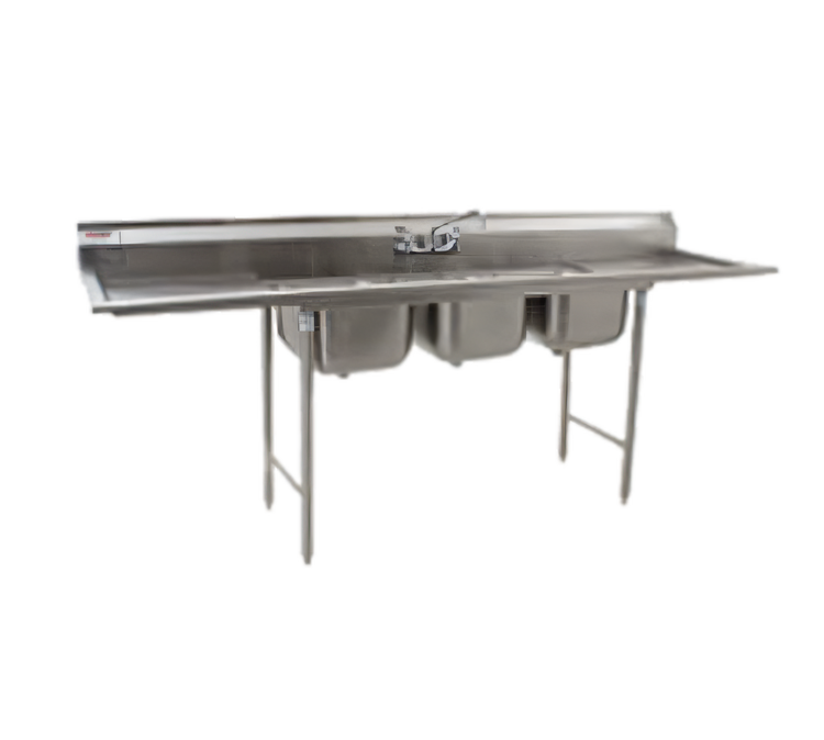 Product image #1 for Eagle Group 412 Series 3-Compartment Stainless Steel Sink with 24-Inch Left Drainboard