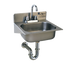 Thumbnail image #1 for Eagle Group Wall-Mounted Hand Sink with Gooseneck Faucet, 14-Inch x 10-Inch x 5-Inch Bowl, 304 Stainless Steel