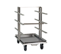 Henny Penny RSS-016 Stainless Steel Mobile Rotisserie Spit Stand with Drip Tray, 16-Spit/Basket Capacity